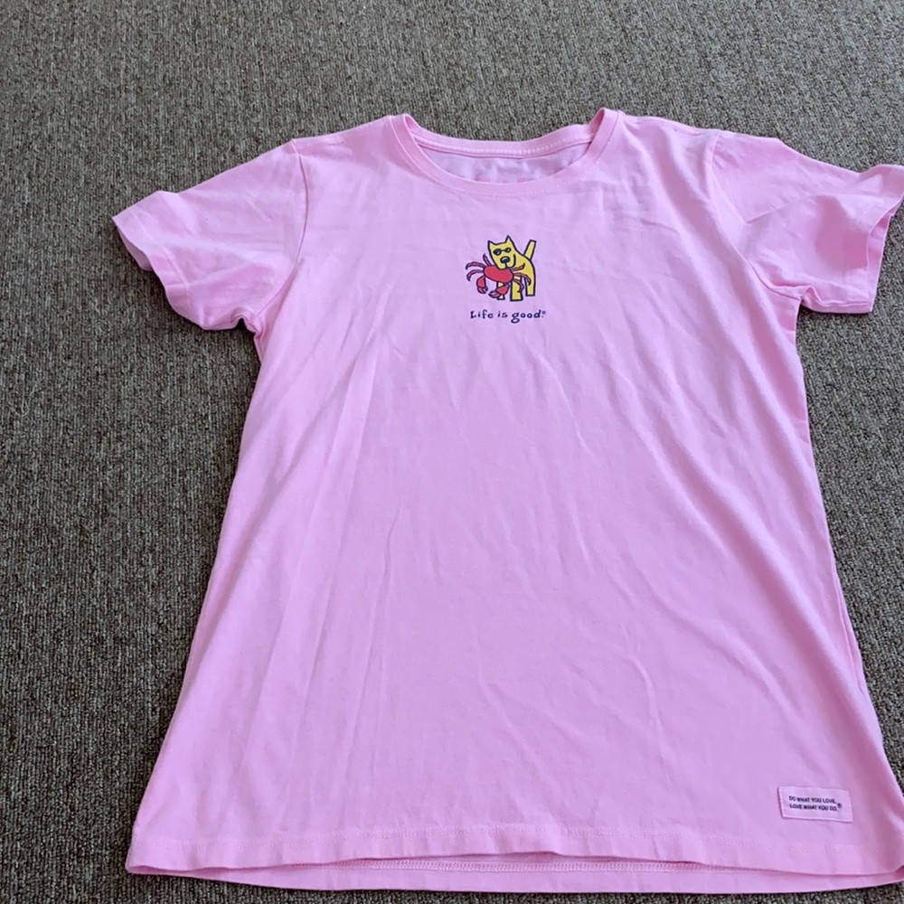 Life is Good pink T-shirt